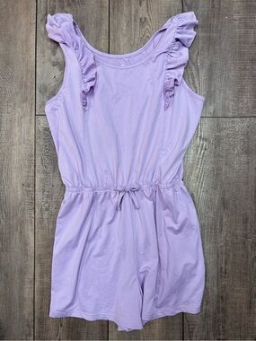 Bella & Birdies Girls Size 14-16 Lavender Ruffle Romper shorts
